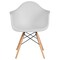 Merrick Lane Alda Series Polypropylene Accent Chair with Gently Curved Arms and Metal Braced Wooden Legs